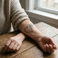 Paw Love semi permanent tattoo applied on body