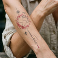 Wanderlust Globe semi permanent tattoo applied on body