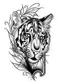 Elegant Tribal Tiger Face