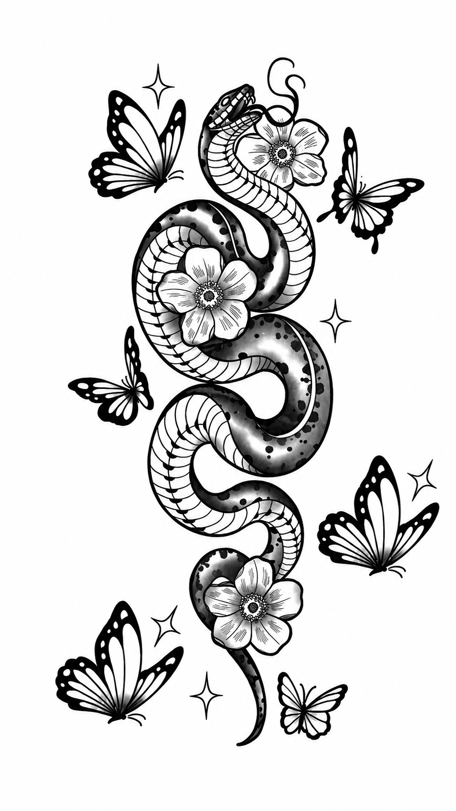 Elegant Floral Snake (Q-633)