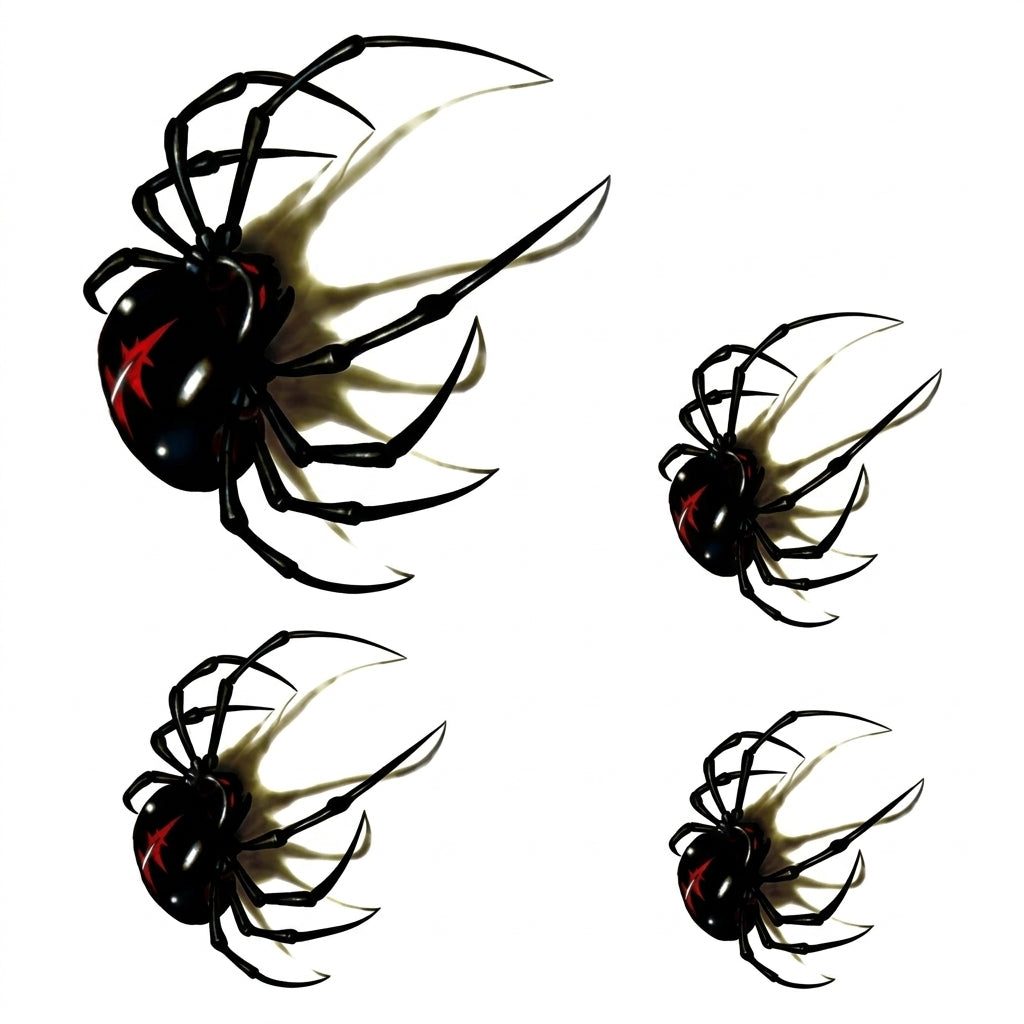 Black Widow semi permanent tattoo design