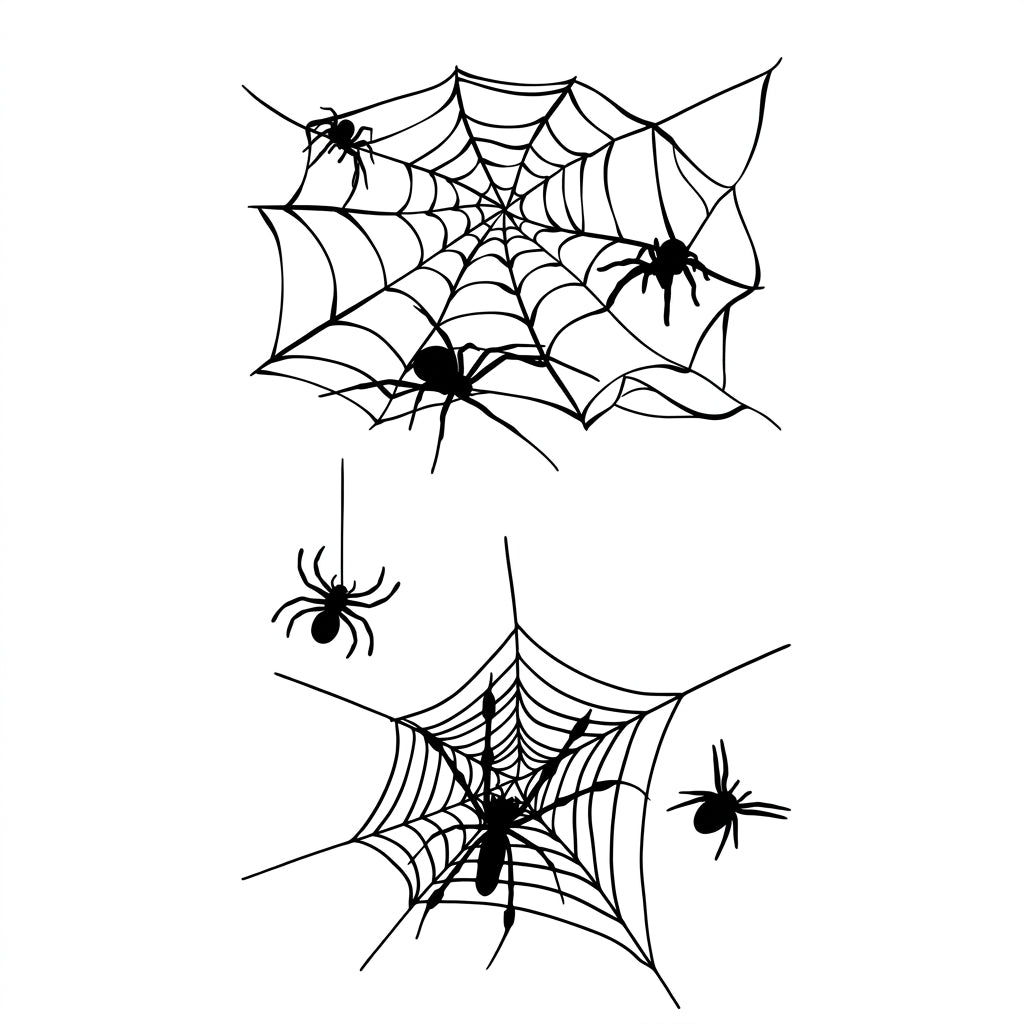 Spider Webs semi permanent tattoo design