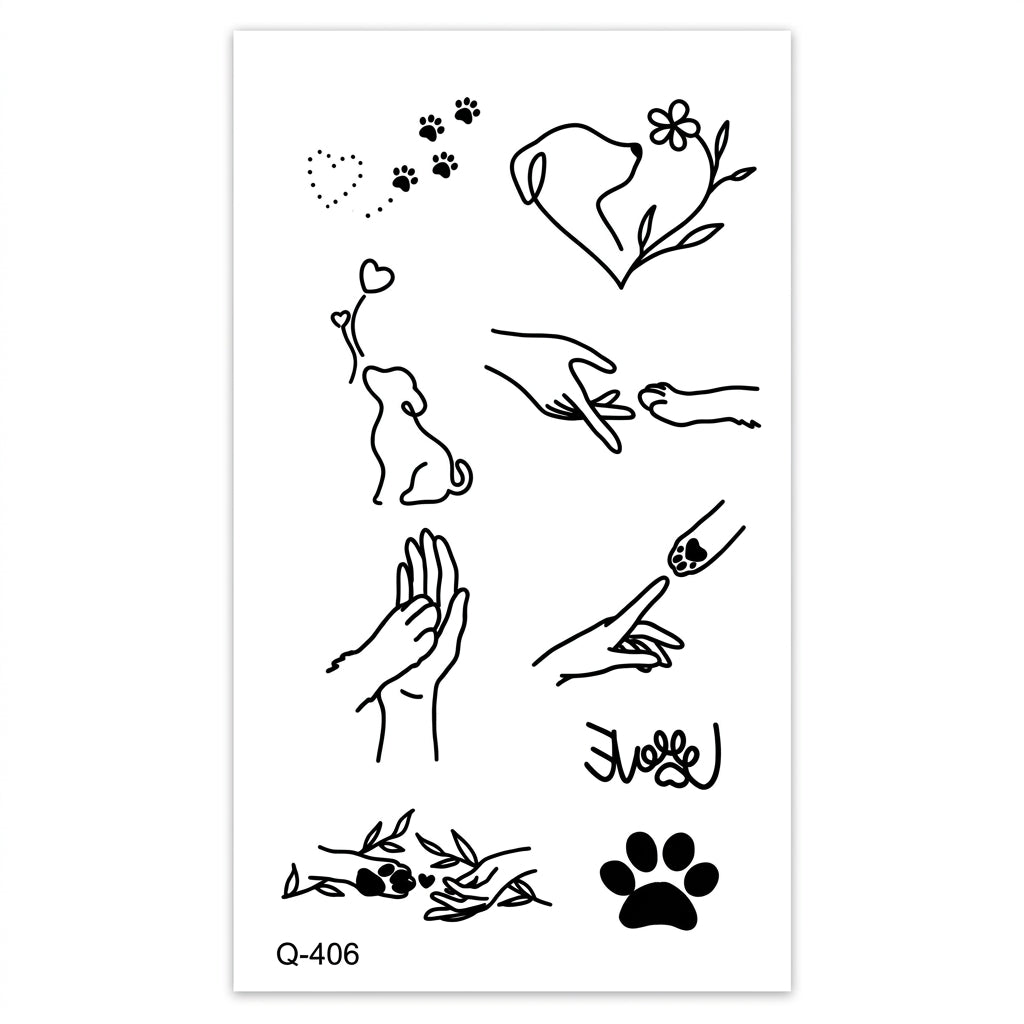Minimal Hands semi permanent tattoo design